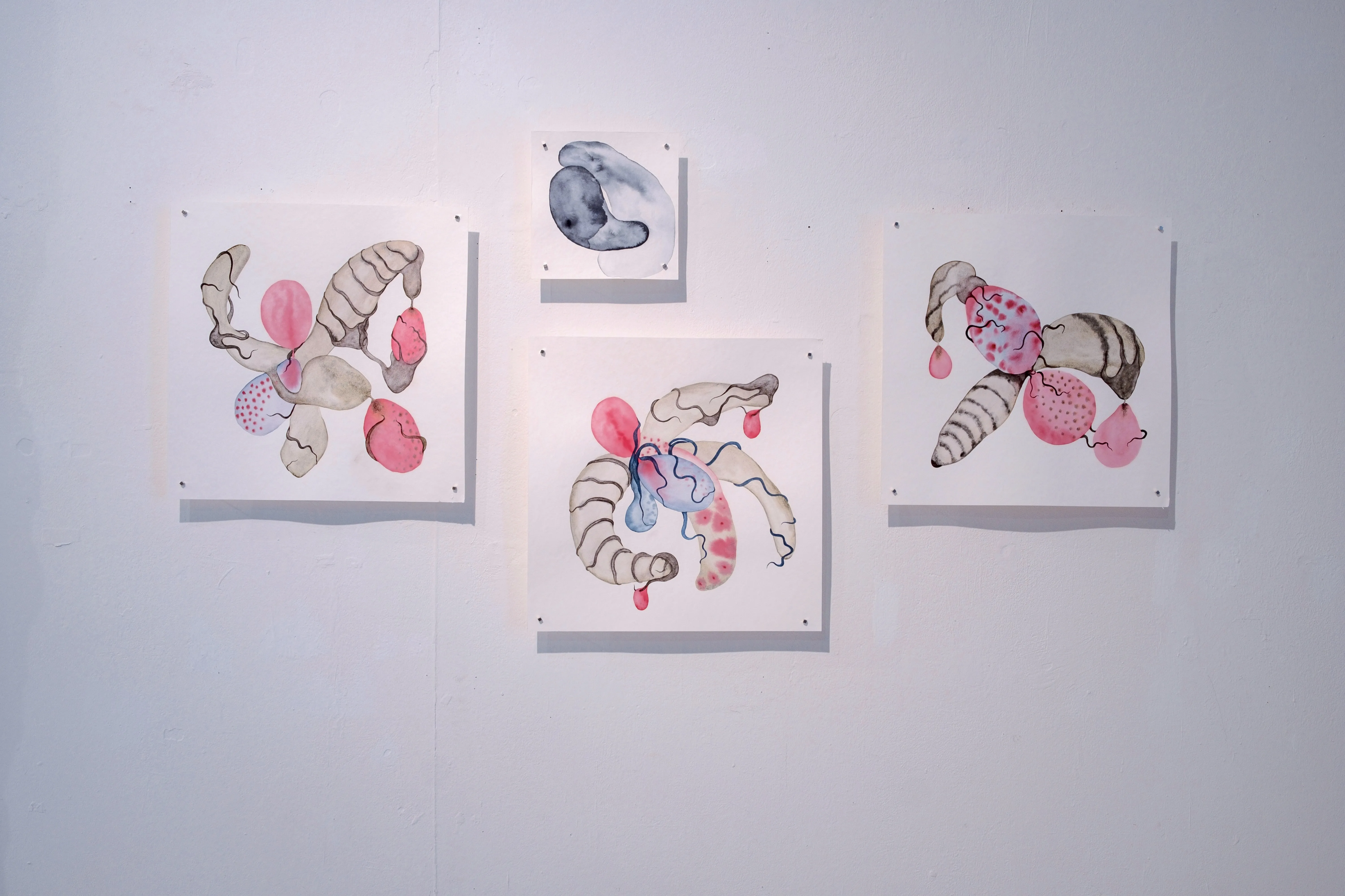 Watercolor Drawings from Sensing Speculative In-Between Ecologies